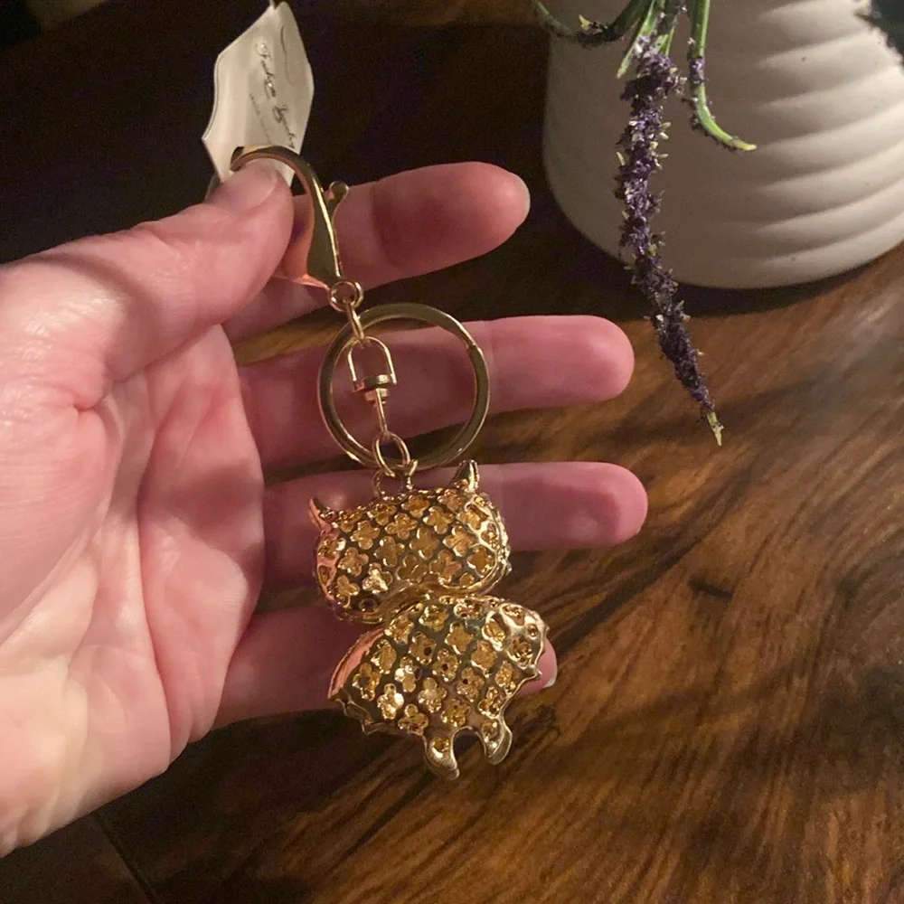Purple Owl Bag Charm/Key Chain